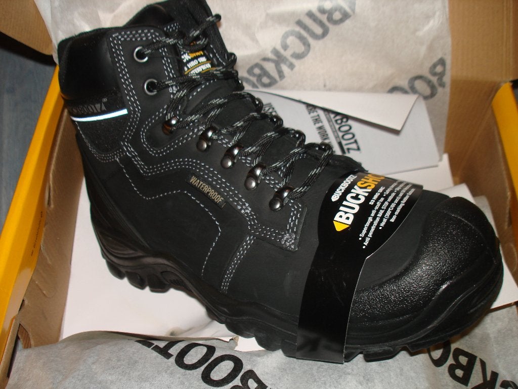 Chaussures de travail Buckbootz BSH009 S3 ~~ Noires ~, Bricolage & Construction, Vêtements de sécurité, Neuf, Enlèvement ou Envoi