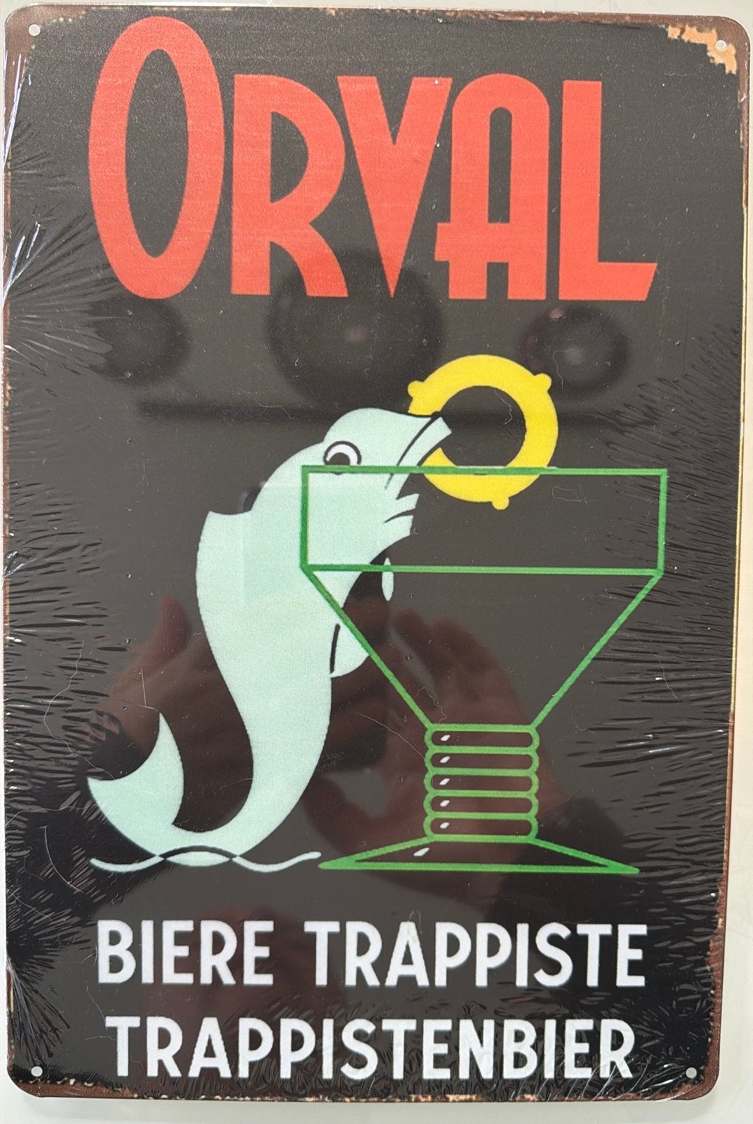 Metalen reclamebord Orval trappist 5 - retro vintage mancave, Ophalen of Verzenden, Nieuw, Reclamebord, Plaat of Schild, Overige merken