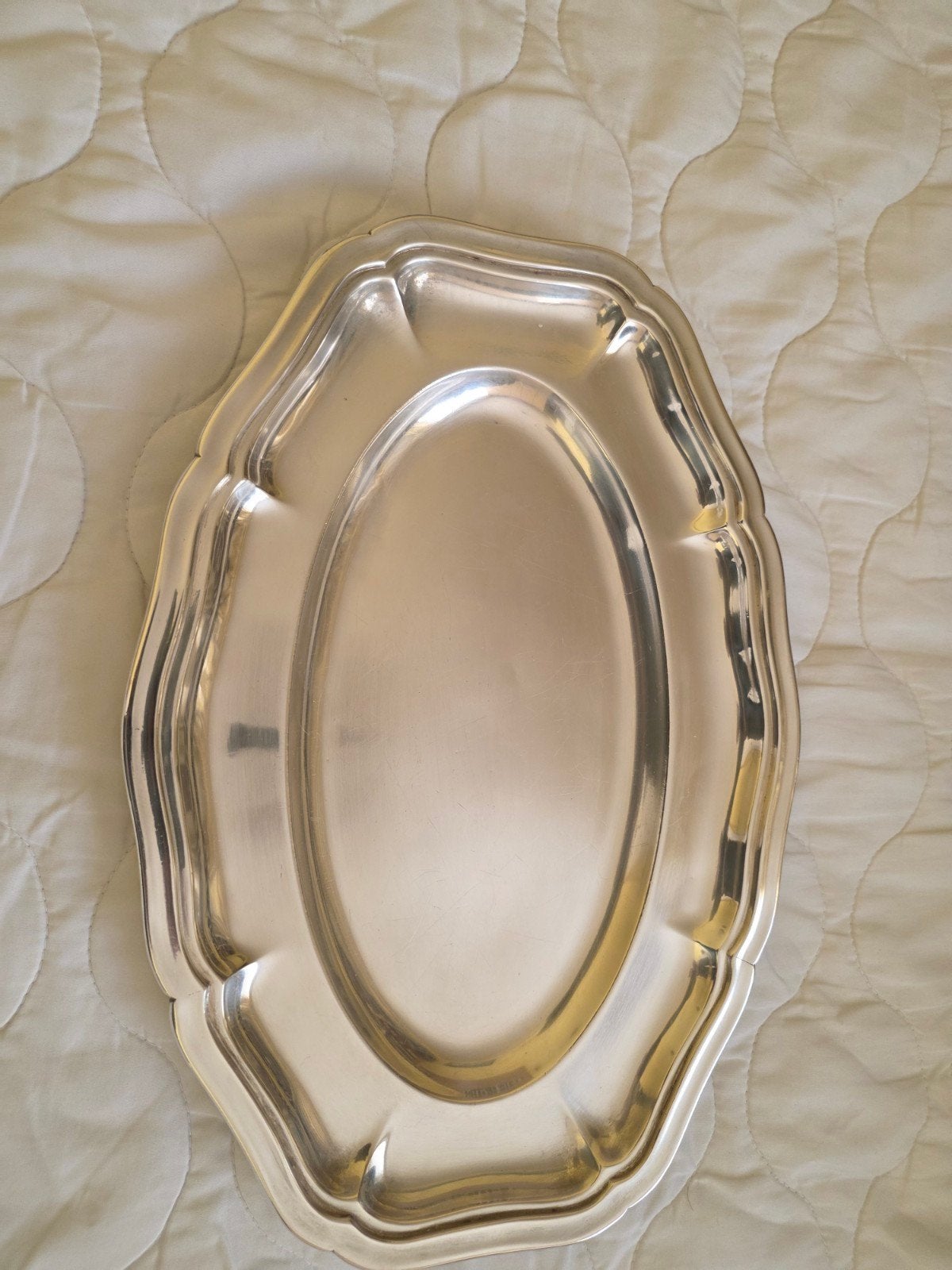 Plat ovale  argent - WISKEMANN (1935).Style Louis XV., Enlèvement ou Envoi, Argent