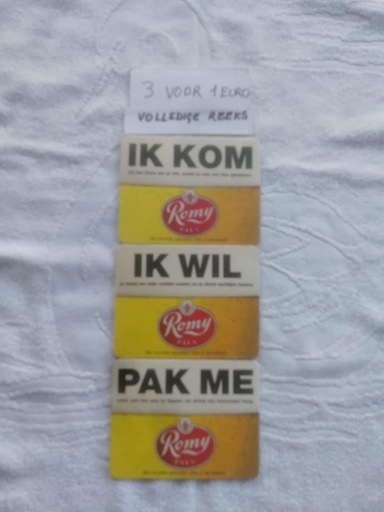 Volledige reeks bierviltjes Romy, bier met liefde gebrouwen, Ophalen of Verzenden, Viltje(s)