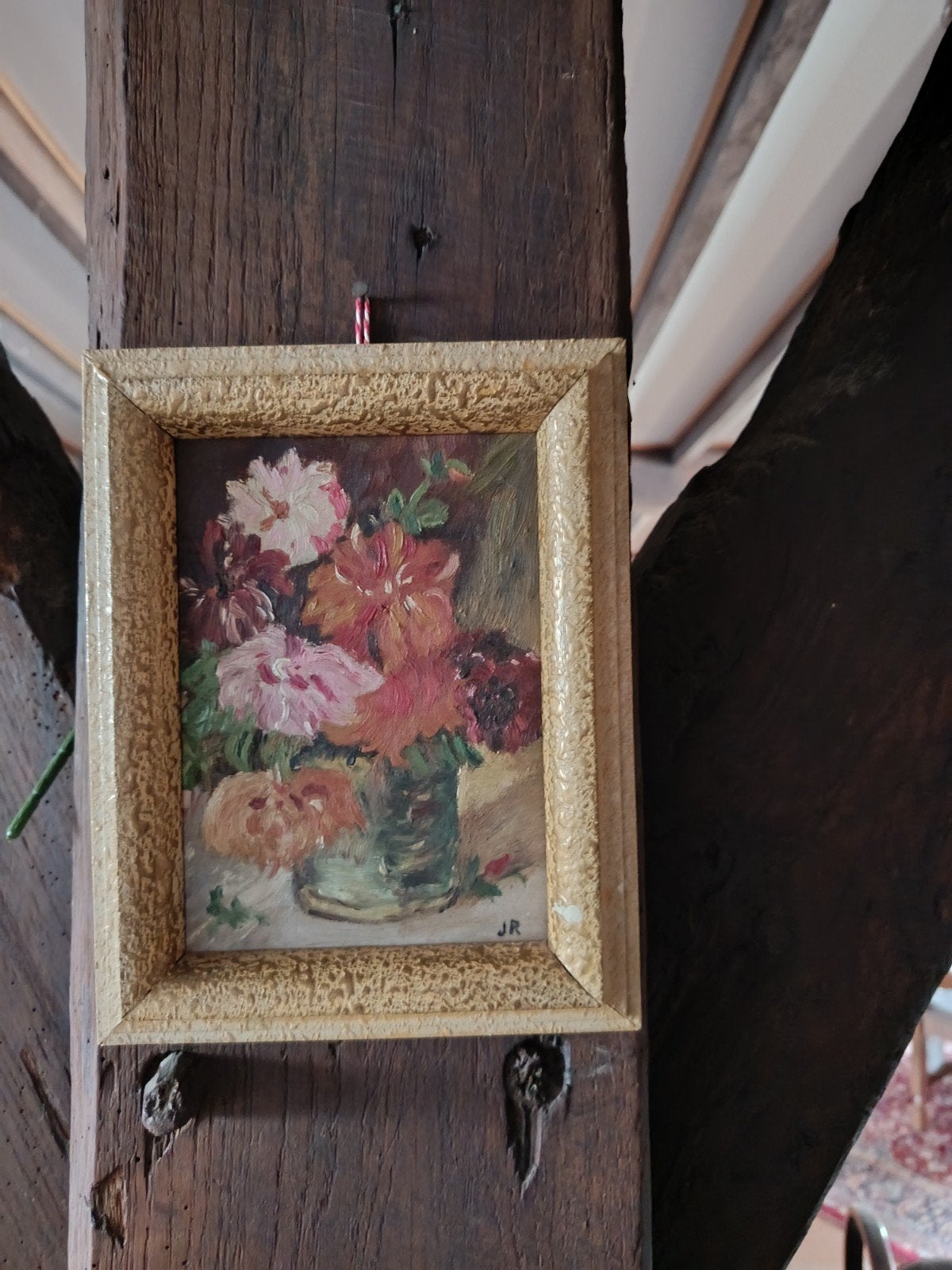 2 schilderijen, Enlèvement, Classique, Fleurs