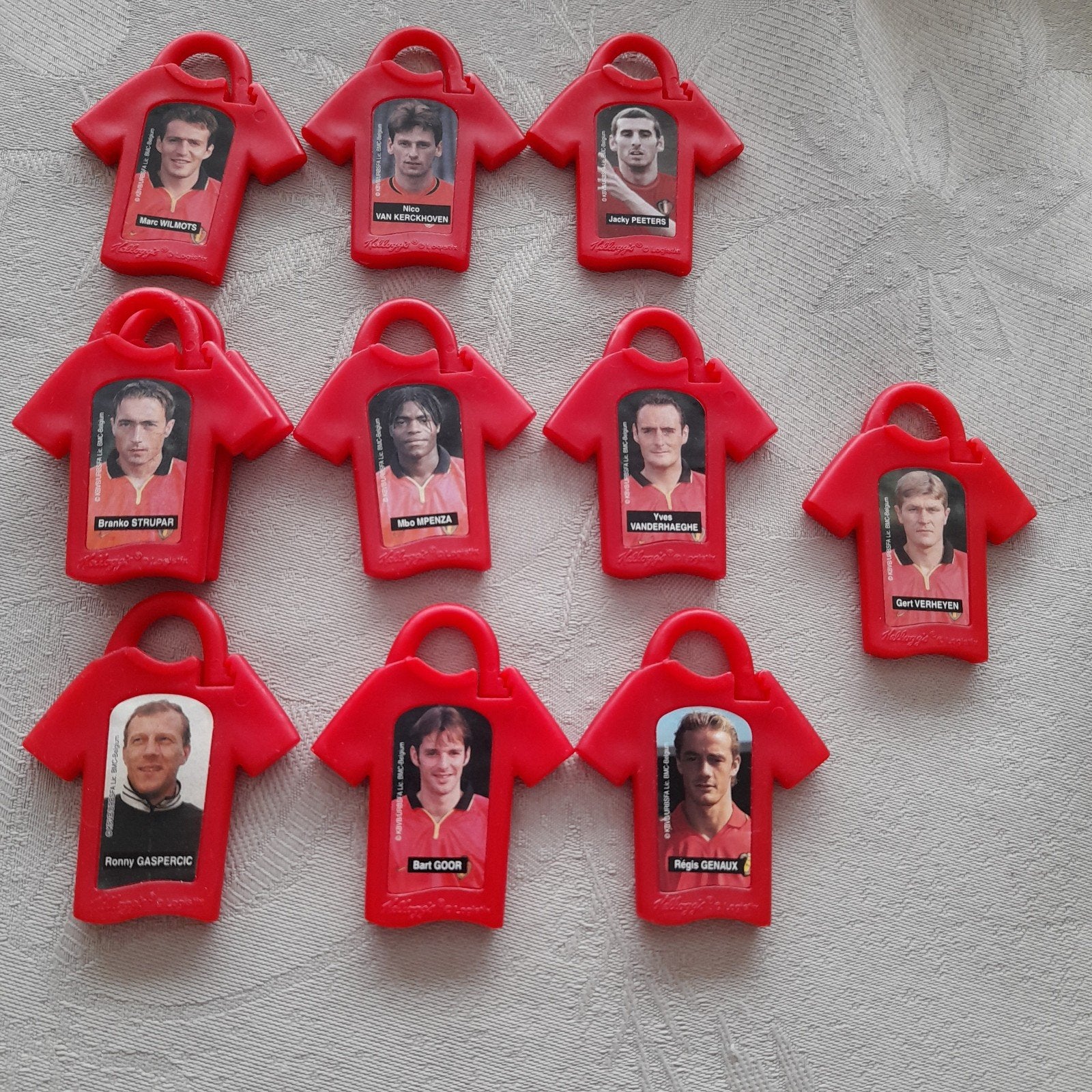 11 sleutelhangers voetbal  URBSFA KBVB -  Kellogg's  ( lot), Ophalen, Zo goed als nieuw, Overige typen