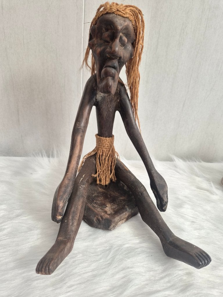 Afrikaans houten beeld, Antiek en Kunst, Ophalen, Overige onderwerpen, Handgemaakt, Beeld