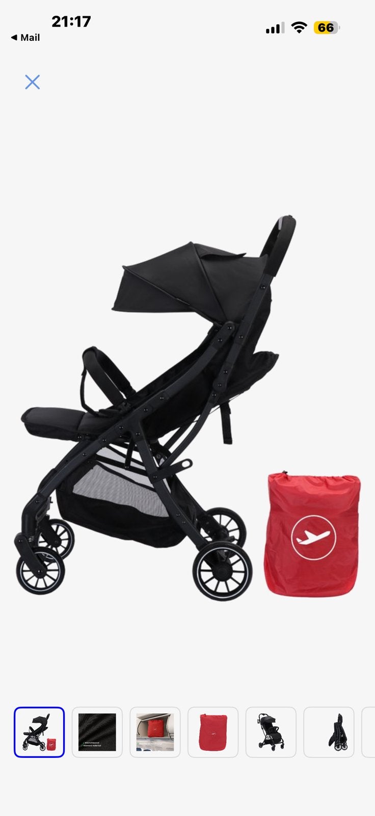 Cabino buggy geschikt voor vliegtuig (Handbagage), Kinderen en Baby's, Buggy's, Ophalen, Zo goed als nieuw