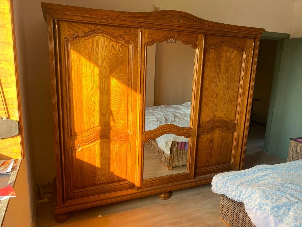 Kledingkast, Huis en Inrichting, Ophalen, Met deur(en), 200 cm of meer, Eikenhout