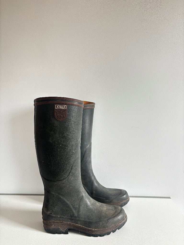 Aigle rubber laarzen / regenlaarzen maat 40, Kleding | Dames, Aigle, Ophalen of Verzenden, Gedragen