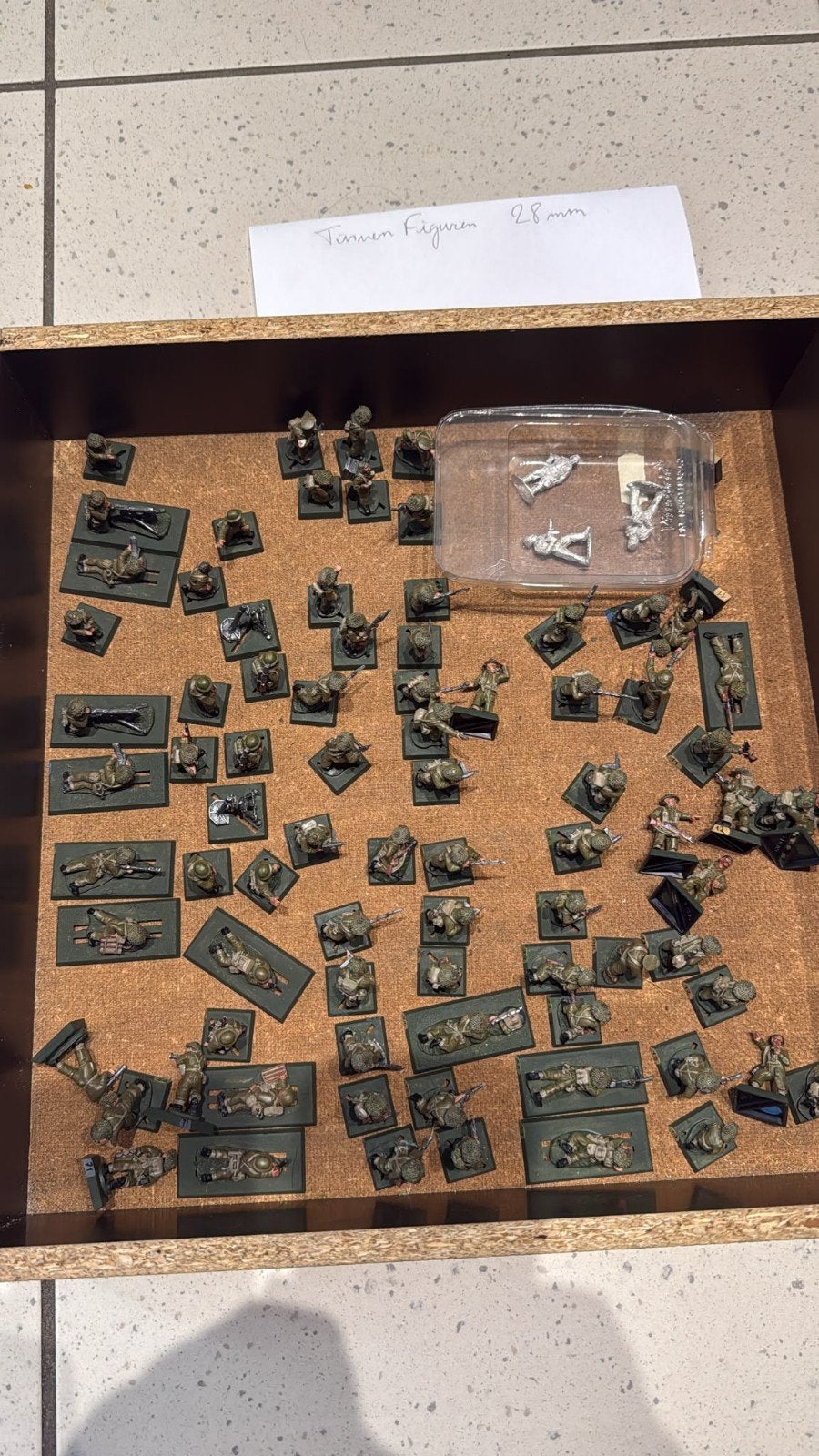 Tinnen figuren WOII schaal 28mm, Hobby en Vrije tijd, Ophalen