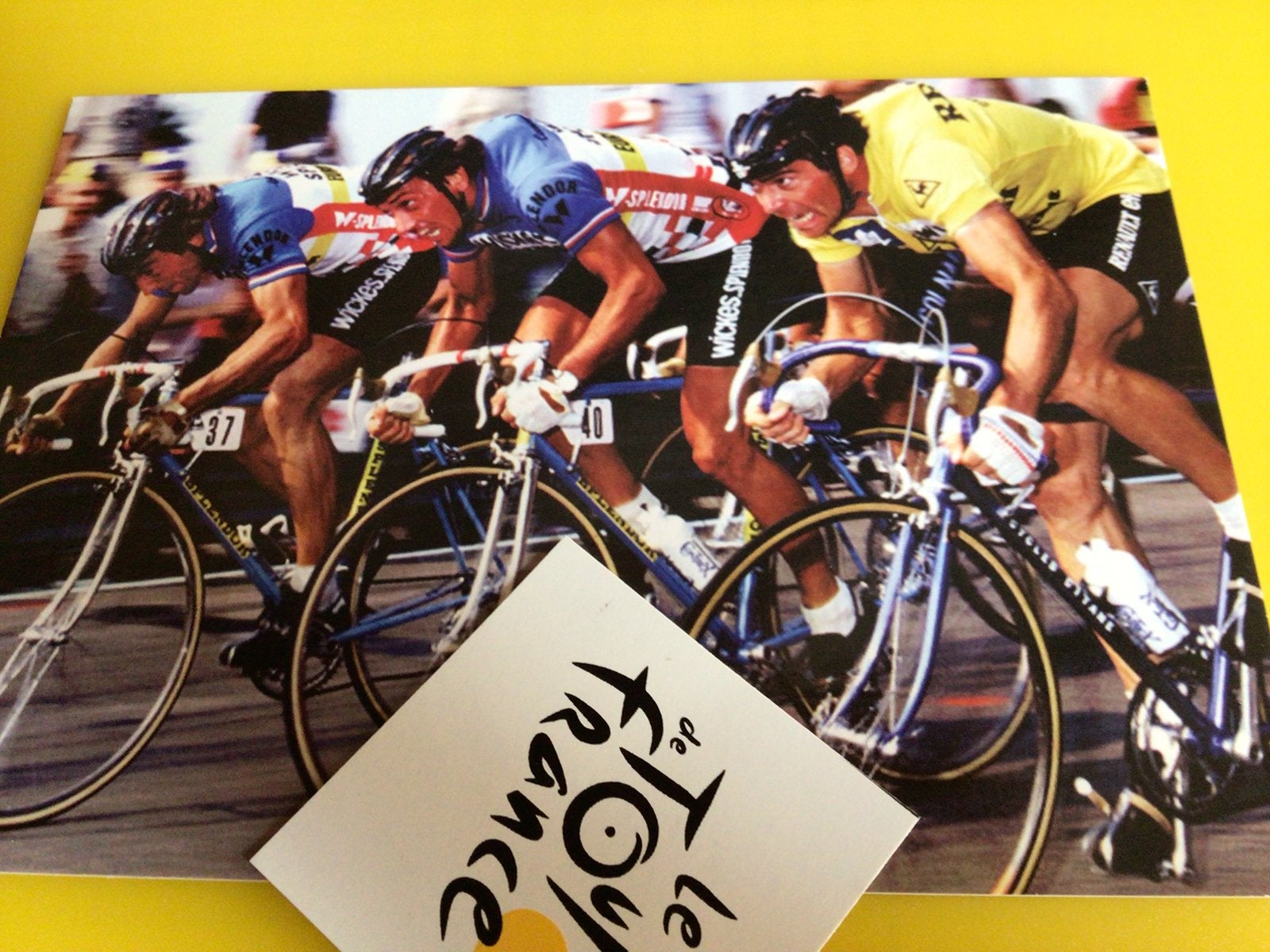 Wielerkaart tour de france eddy planckaert  hinault, Sports & Fitness, Cyclisme, Envoi