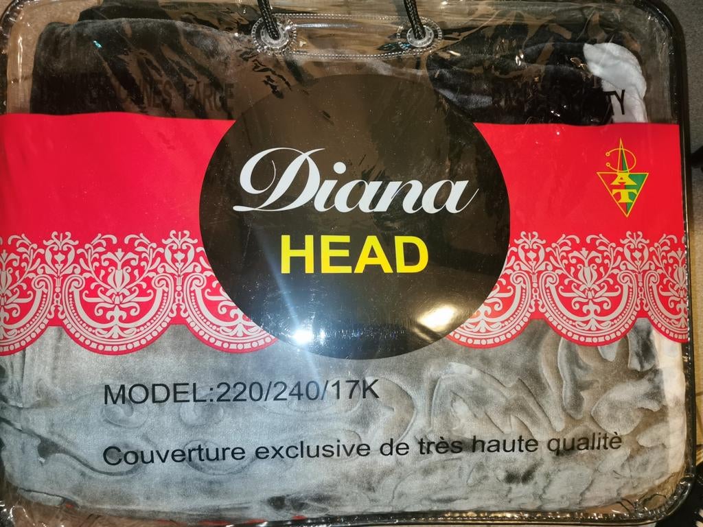 Couverture Diana double face pour 2 personnes 5kg, Maison & Meubles, Neuf, Gris, Enlèvement, Couverture ou Couette