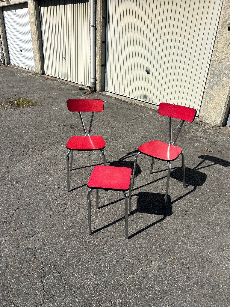 Lot d'assises vintage en Formica, Enlèvement, Utilisé, Trois