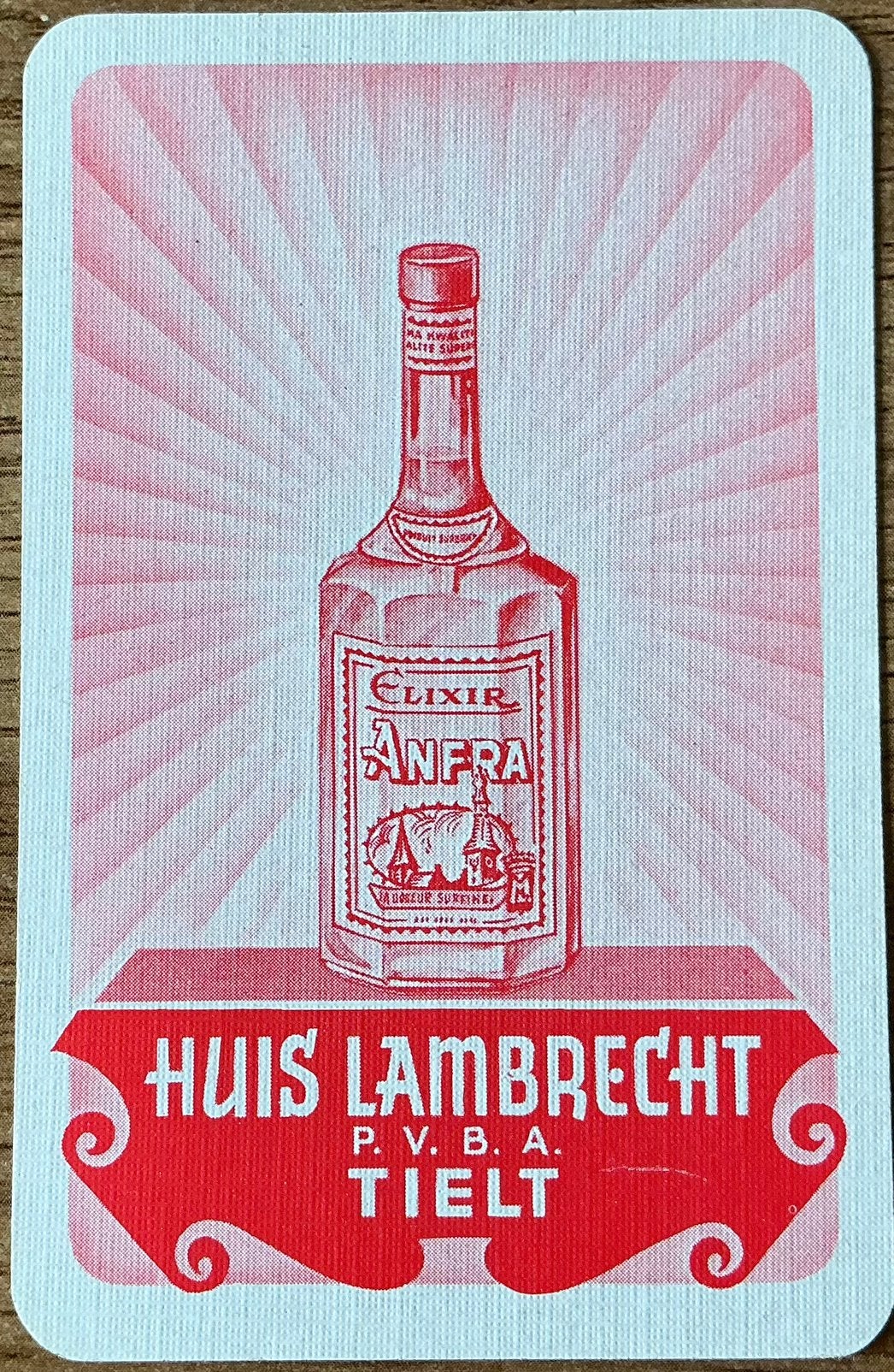 Splk HUIS LAMBRECHT/ELIXIR ANFRA/TIELT, Verzamelen, Ophalen of Verzenden, Zo goed als nieuw, Speelkaart(en)