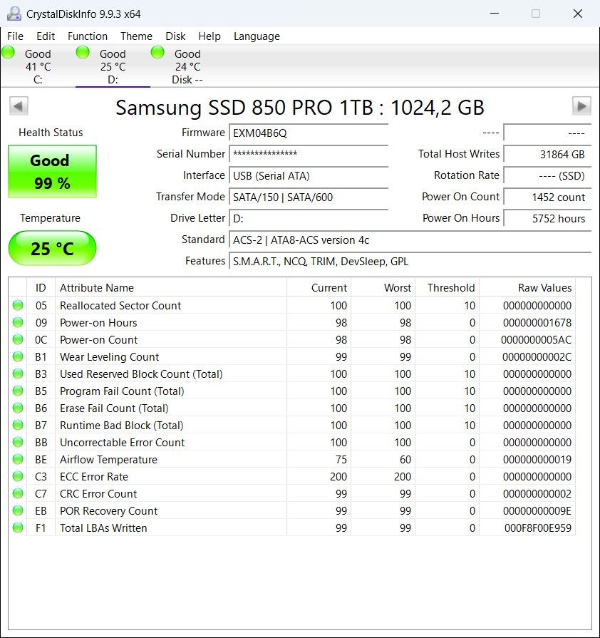 Samsung SSD 850 Pro - 1 TB, Intern, Gebruikt, Ophalen of Verzenden, Samsung