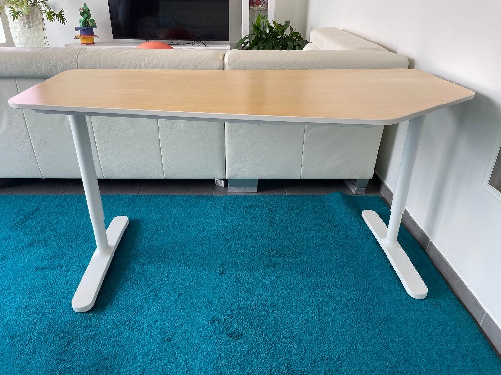 Ikea Bekant bureau, 160 cm, Bureau assis-debout, Comme neuf, Enlèvement