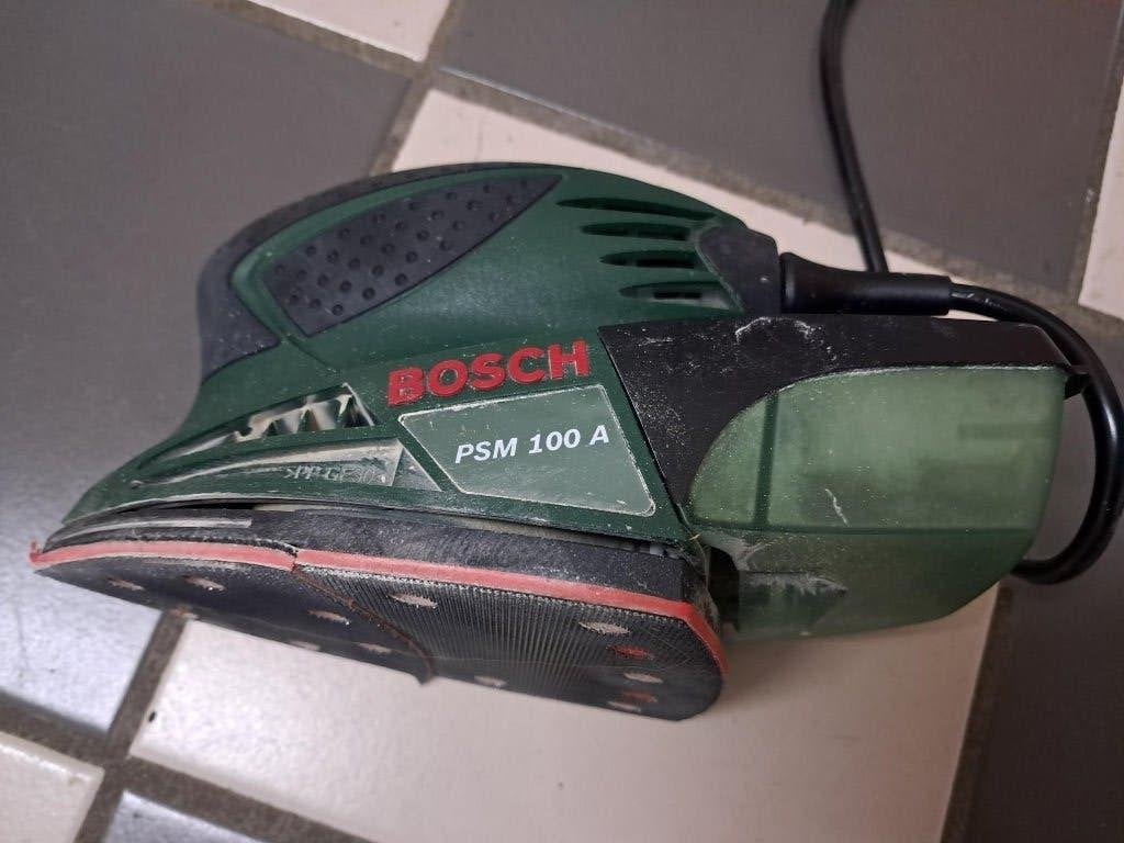 Bosch multischuurmachine PSM 100 A, Doe-het-zelf en Bouw, Ophalen, Zo goed als nieuw, Minder dan 600 watt, Vlakschuurmachine
