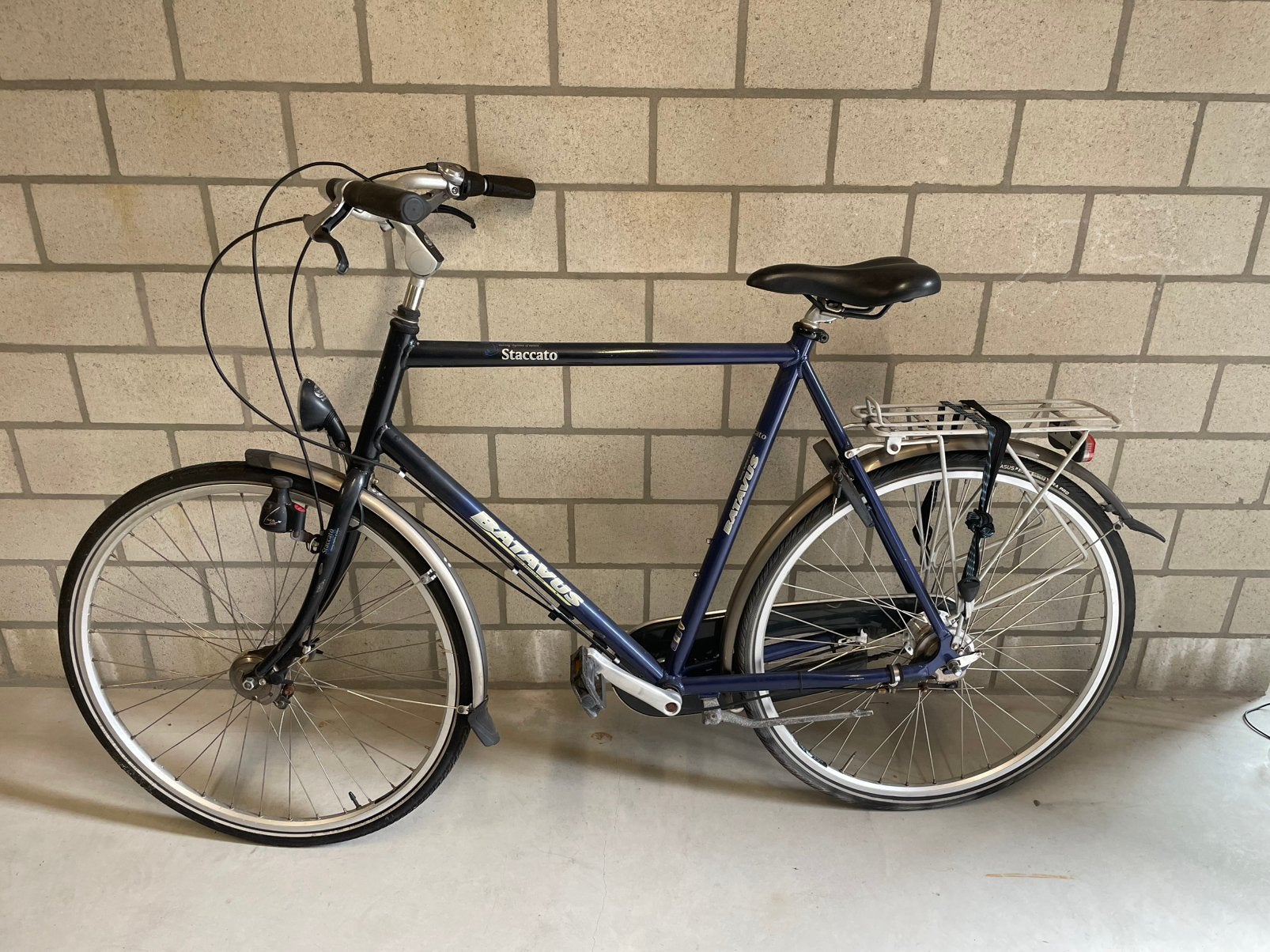 Batavus Staccato herenfiets, Fietsen en Brommers, Ophalen, Gebruikt, Velgrem, Versnellingen