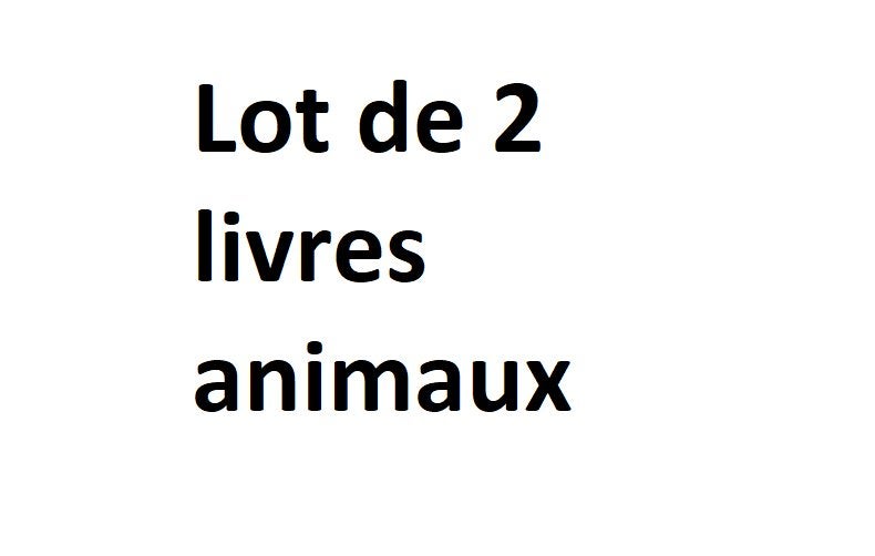 Lot de 2 livres animaux, Livres, Animaux & Animaux domestiques, Enlèvement, Comme neuf, Autres espèces