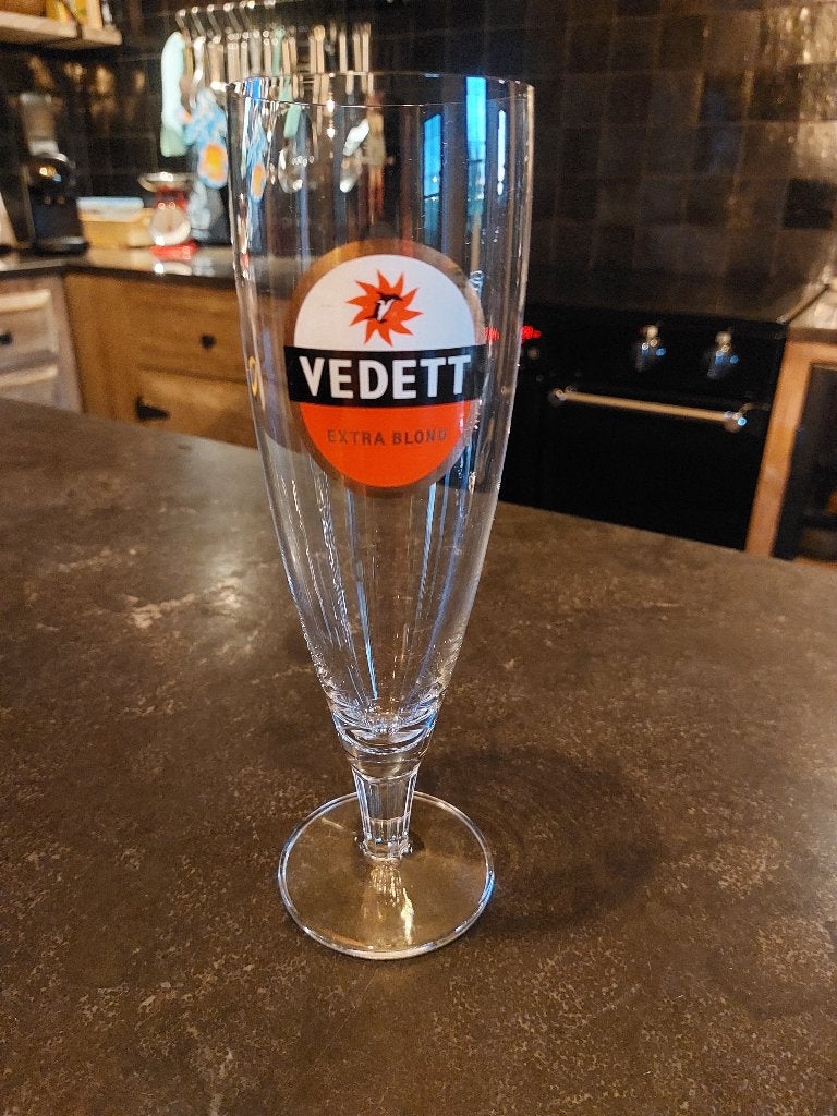Vedett extra blond bierglas, 33cl, 5 stuks, Ophalen, Nieuw, Bierglas