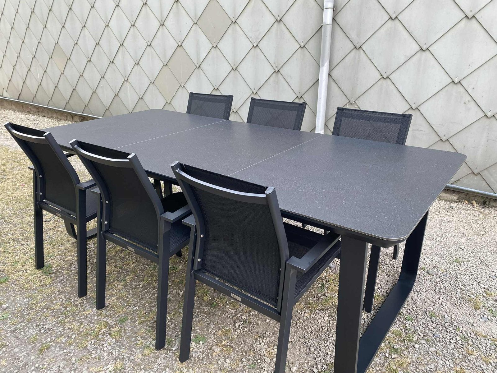 Complete tuinset keramische blad in topconditie!, Tuin en Terras, Ophalen, Zo goed als nieuw