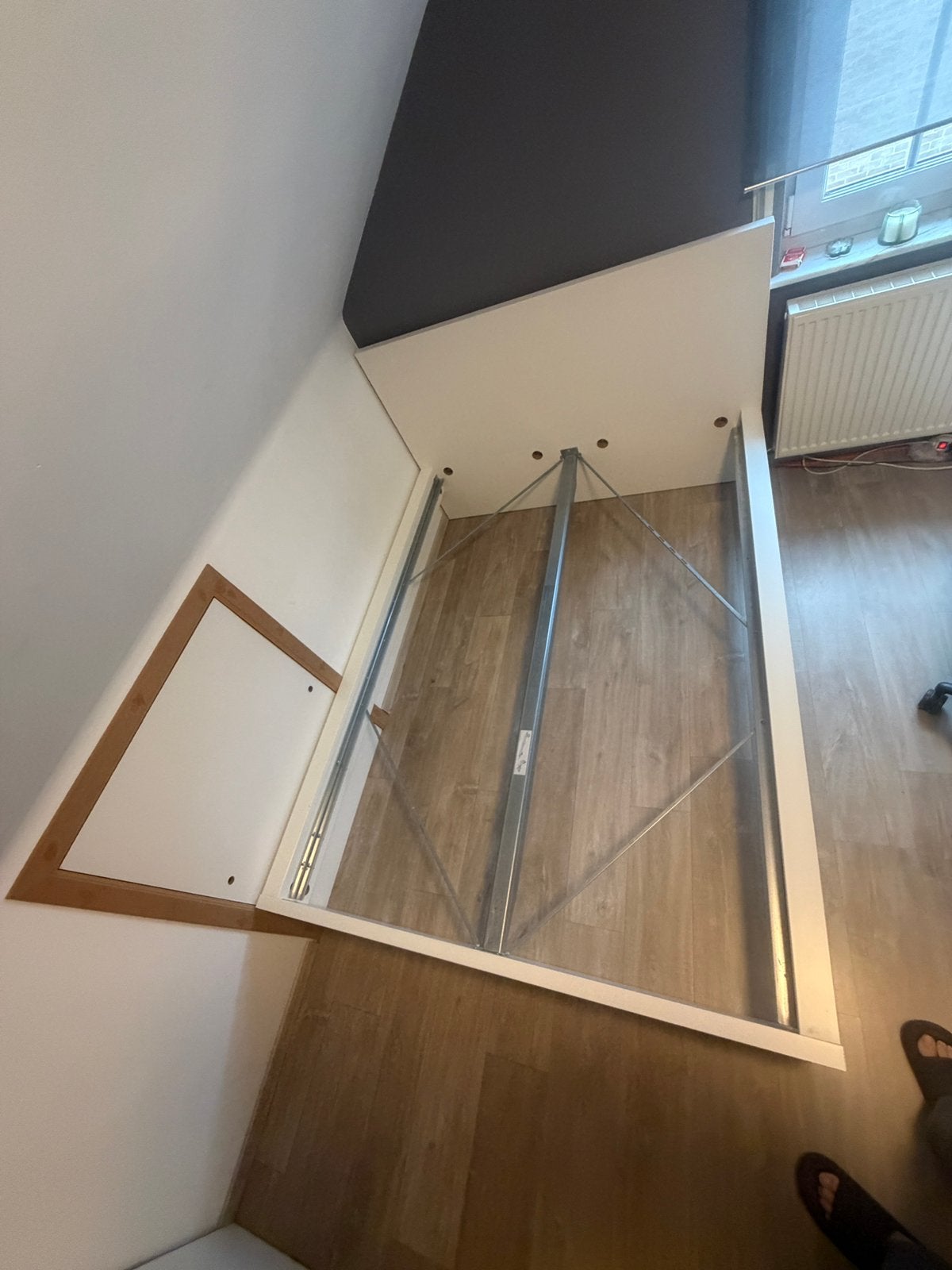 Lit complet 1m40 Blanc Ikea, Maison & Meubles, Enlèvement, Comme neuf, Blanc