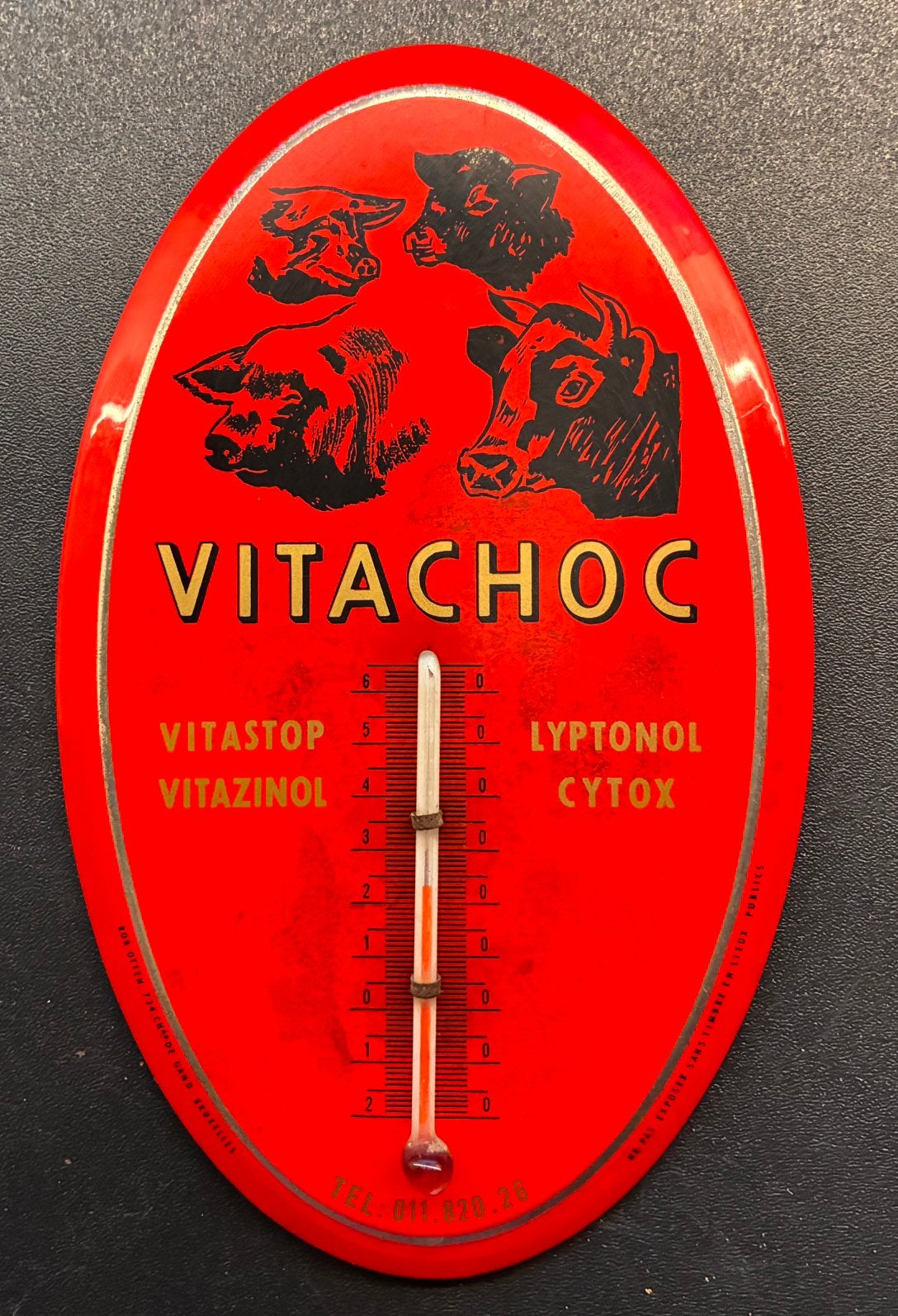 Thermometertje Vitachoc, Enlèvement ou Envoi, Utilisé, Panneau publicitaire