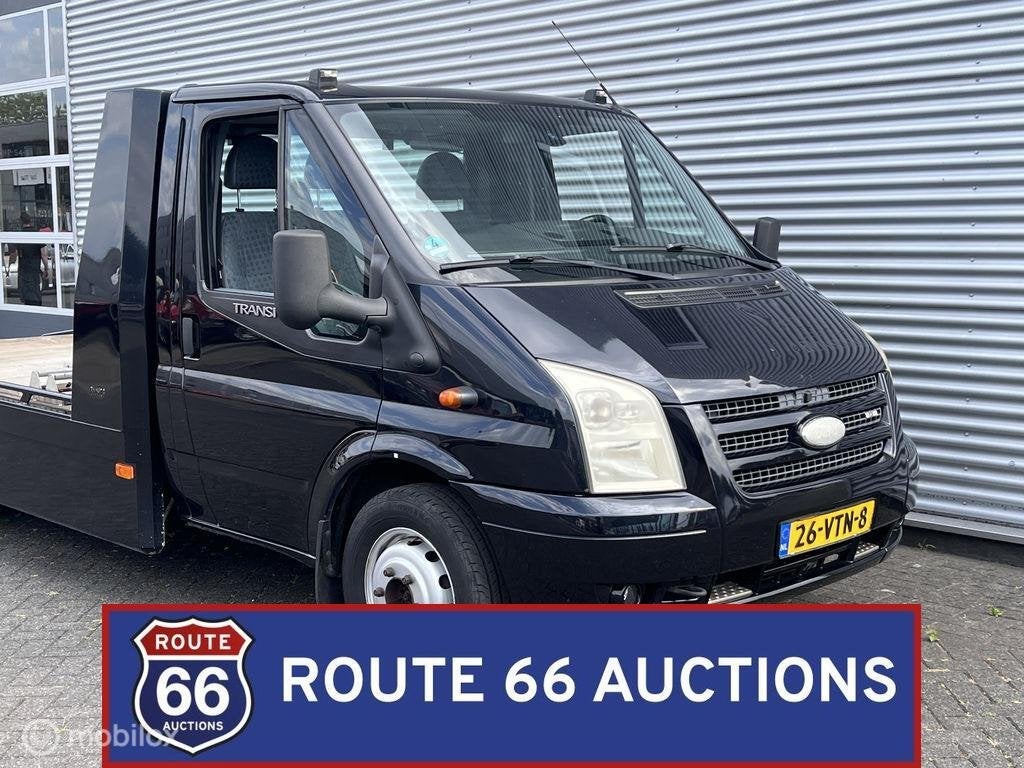 Ford Transit 350 Flatbed Truck | 2008 | Route 66 Auctions, Auto's, Gebruikt, Zwart, Bedrijf, Handgeschakeld