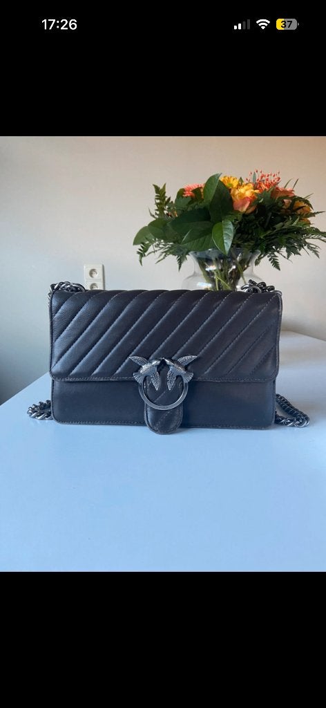 Pinko handtas, Handtassen en Accessoires, Tassen | Damestassen, Ophalen, Gebruikt, Bruin, Handtas