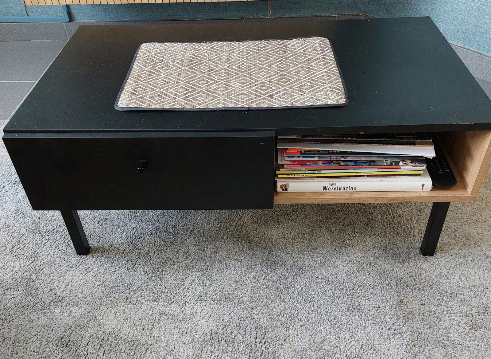 salontafel 90 cm op 50cm  + gratis  lampenkap, Enlèvement