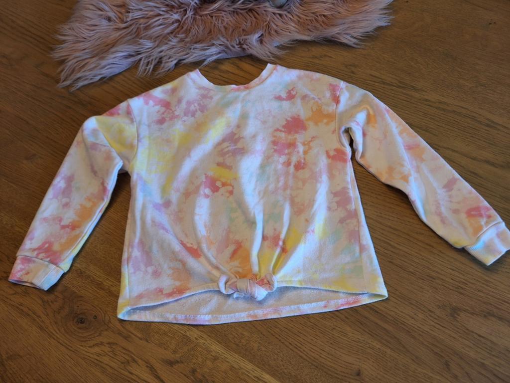 roze tie-dye zomer sweatshirt, Kinderen en Baby's, Kinderkleding | Maat 116, Ophalen of Verzenden, Gebruikt, Meisje, Shirt of Longsleeve
