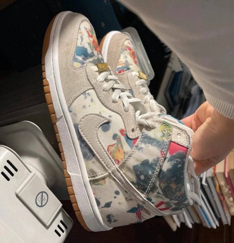Nike Dunk SB High Supreme Rammellzee, Kleding | Heren, Schoenen, Overige kleuren, Verzenden, Zo goed als nieuw, Sneakers