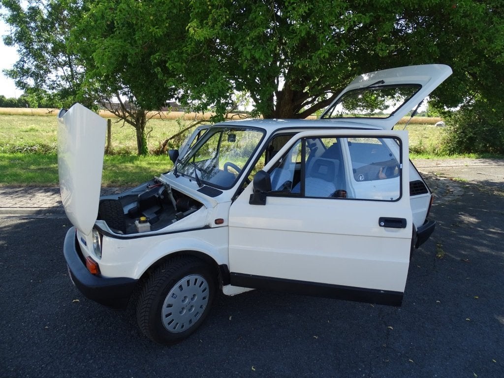 Fiat 126, Achterwielaandrijving, Wit, Particulier, Blauw