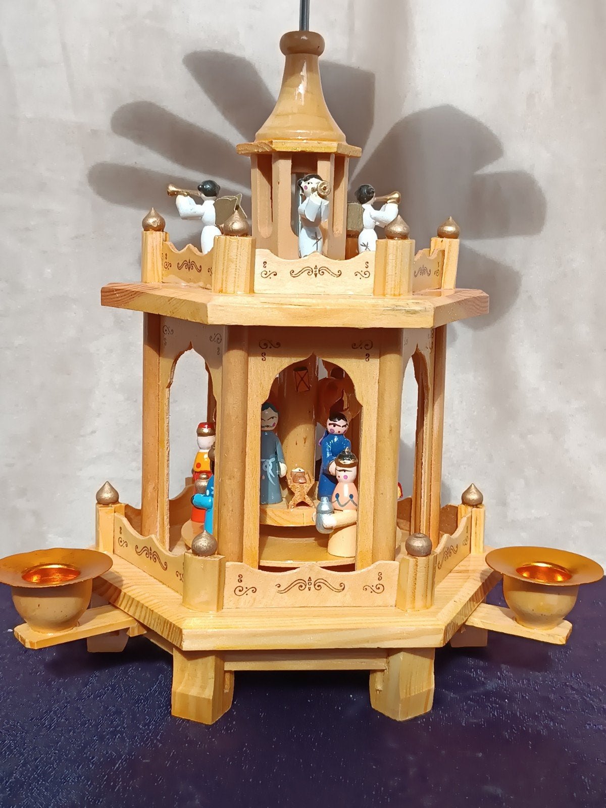 Weihnachts Pyramide Carousel Kerst Draaimolen, Ophalen of Verzenden, Zo goed als nieuw