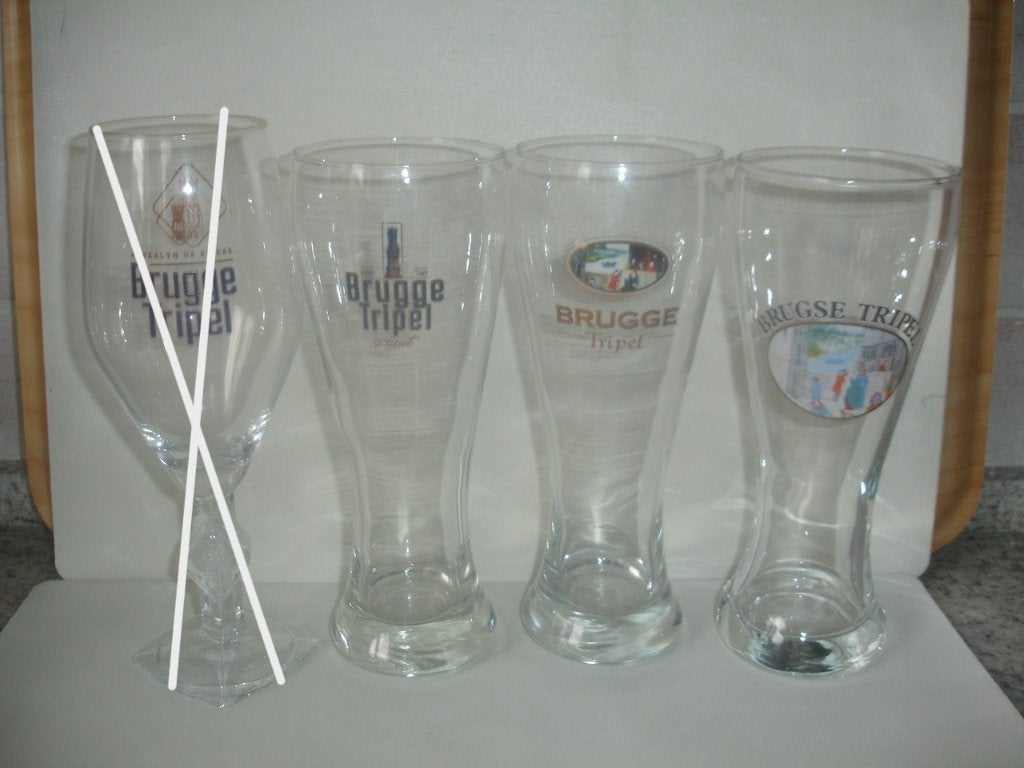 Bierglazen Brugge Trippel en Brugse Trippel, € 1,00 stuk, Enlèvement ou Envoi, Comme neuf, Verre ou Verres, Autres marques
