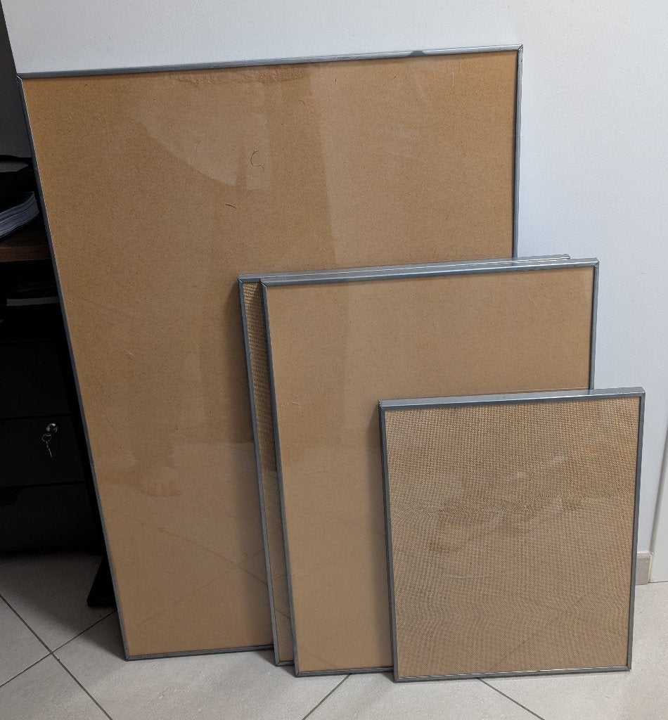Lots de 4 cadres IKEA, Cadre poster, Utilisé, Métal, Gris