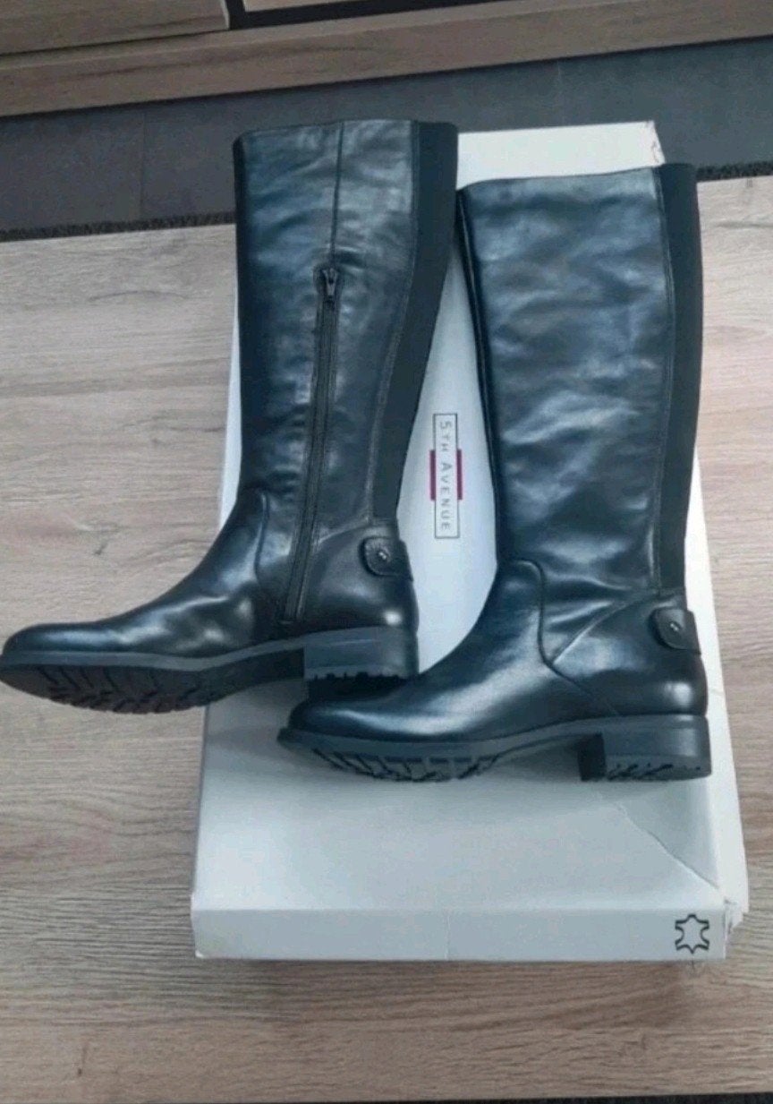 Nouveau, taille 36, cuir véritable, Vêtements | Femmes, Enlèvement ou Envoi, Bottes hautes, Noir, Neuf