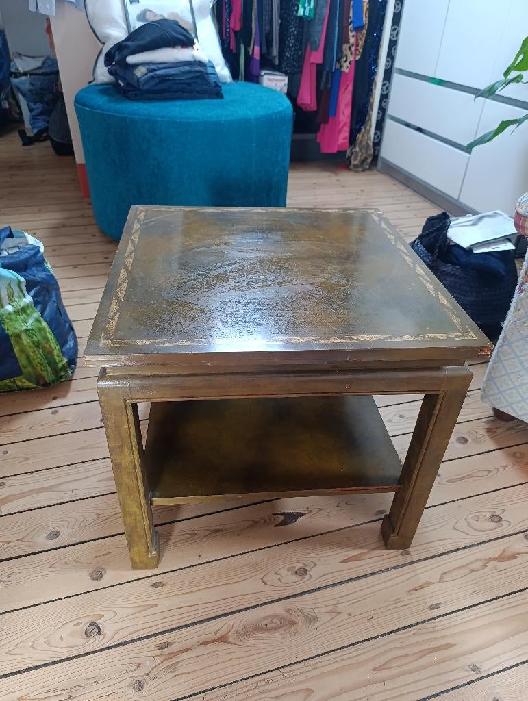 Table basse / table de salon, Ancien, Moins de 50 cm, 50 à 100 cm, Carré