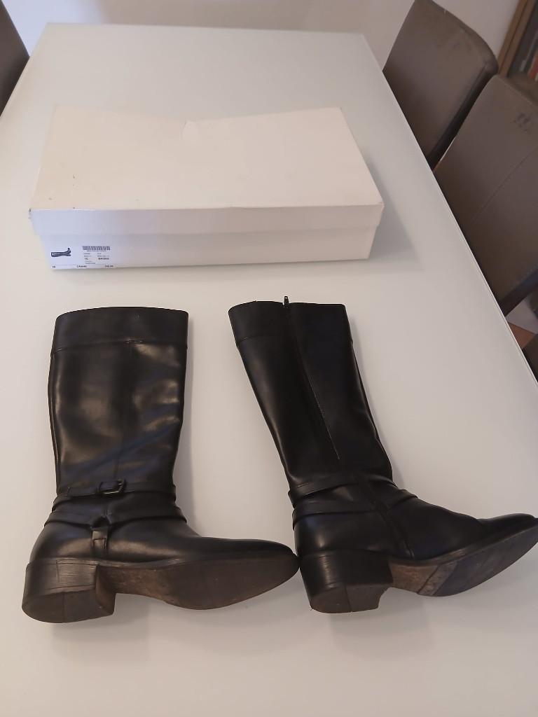 Bottes Crane en cuir noir – Style western – Pointure 38, Enlèvement ou Envoi, Crane, Comme neuf, Bottes hautes