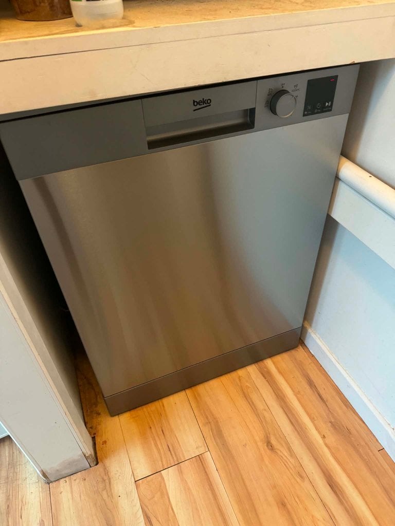 Afwasmachine Beko DVN05320X Vrijstaand, 85 à 90 cm, Programme éco, Comme neuf, Enlèvement