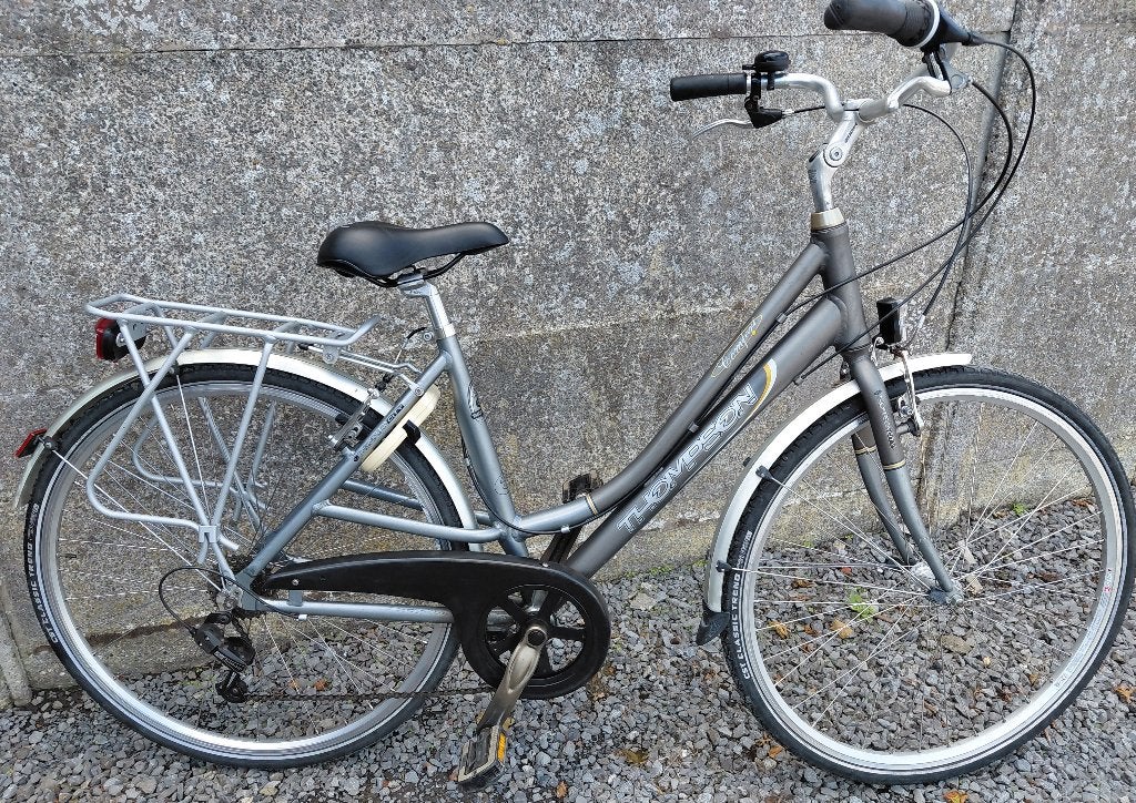 Damesfiets Thompson, Fietsen en Brommers, Fietsen | Dames | Damesfietsen, Gebruikt, Velgrem, Versnellingen, 50 tot 53 cm