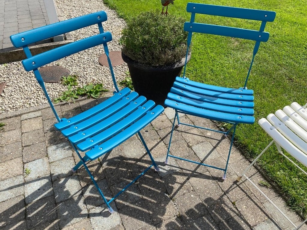EMU klapstoelen - heel degelijk - mooi design, Ophalen, Gebruikt, Wit, Design
