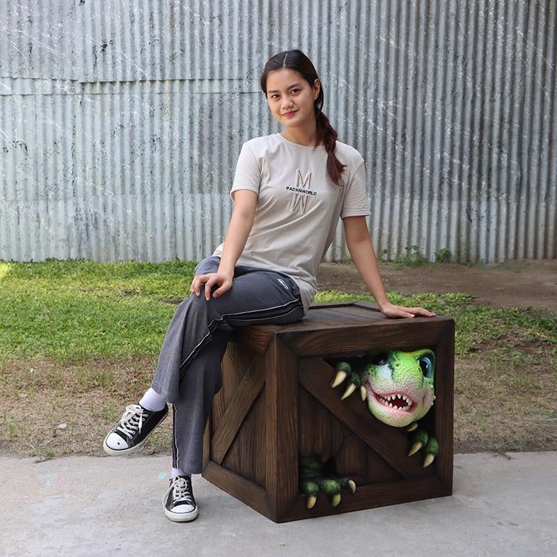 Dinosaurs Table Peek a Boo - Gel Coated Kindertafel, Ophalen