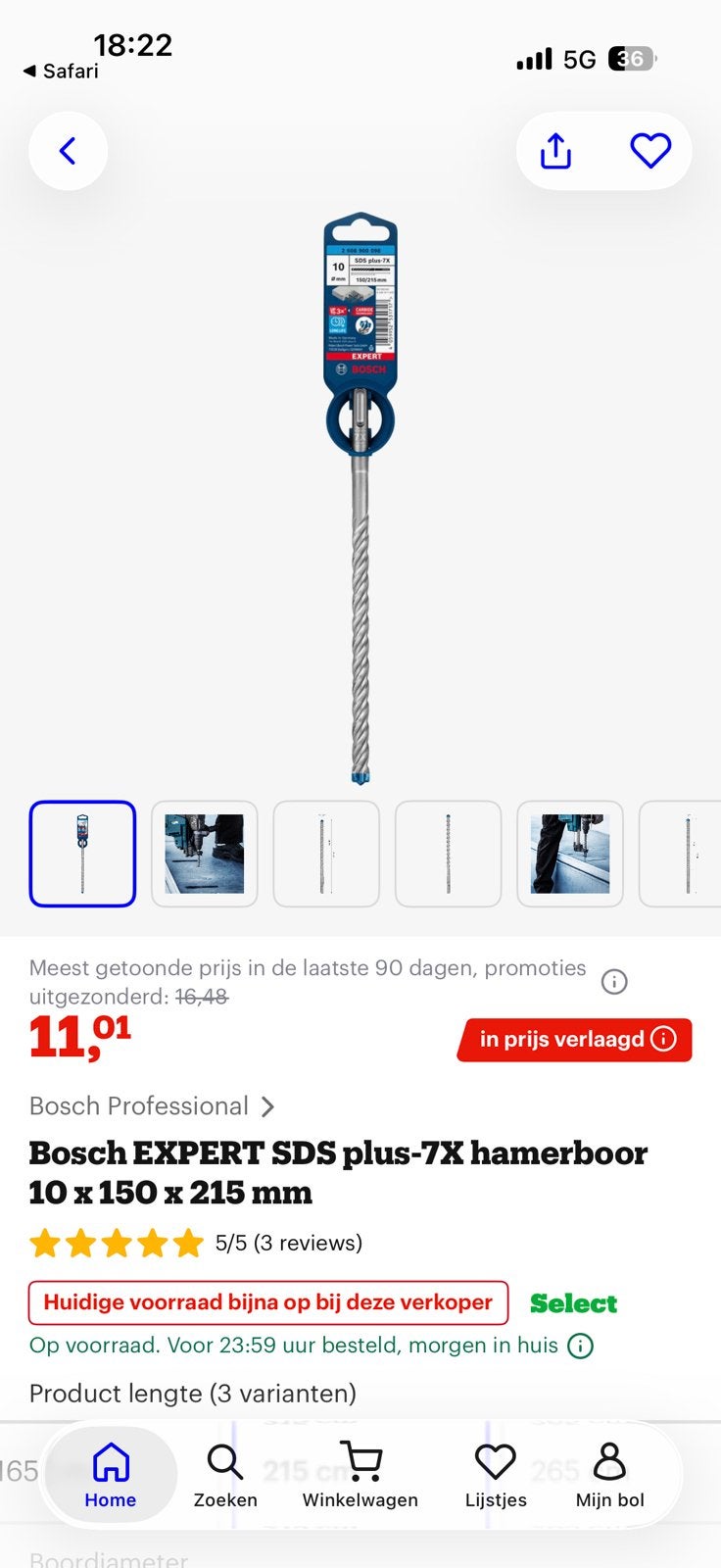 Bosch expert sds plus 10 stuks, Electroménager, Balances, Enlèvement, Neuf