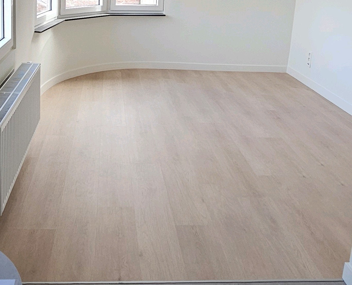 click pvc vloer met ondervloer  lichte eik overschot 11m2 aa, Ophalen