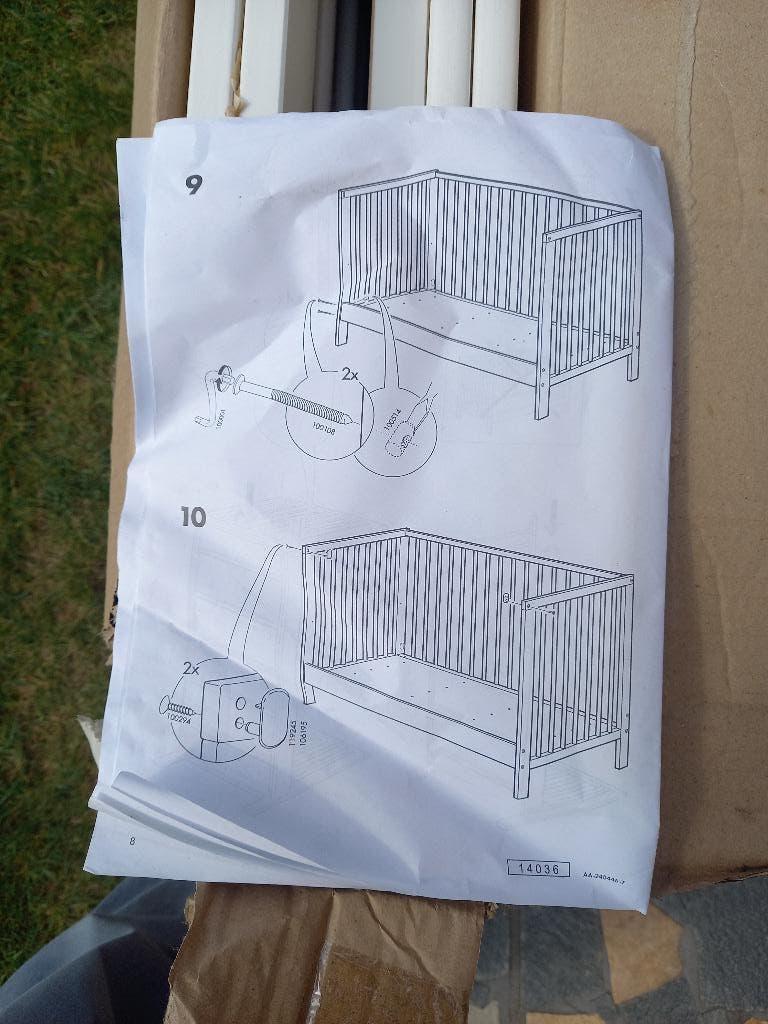 Babybedje, kinderbedje, bed Ikea, Kinderen en Baby's, Kinderkamer | Bedden, Ophalen, Zo goed als nieuw, Minder dan 140 cm, Minder dan 70 cm