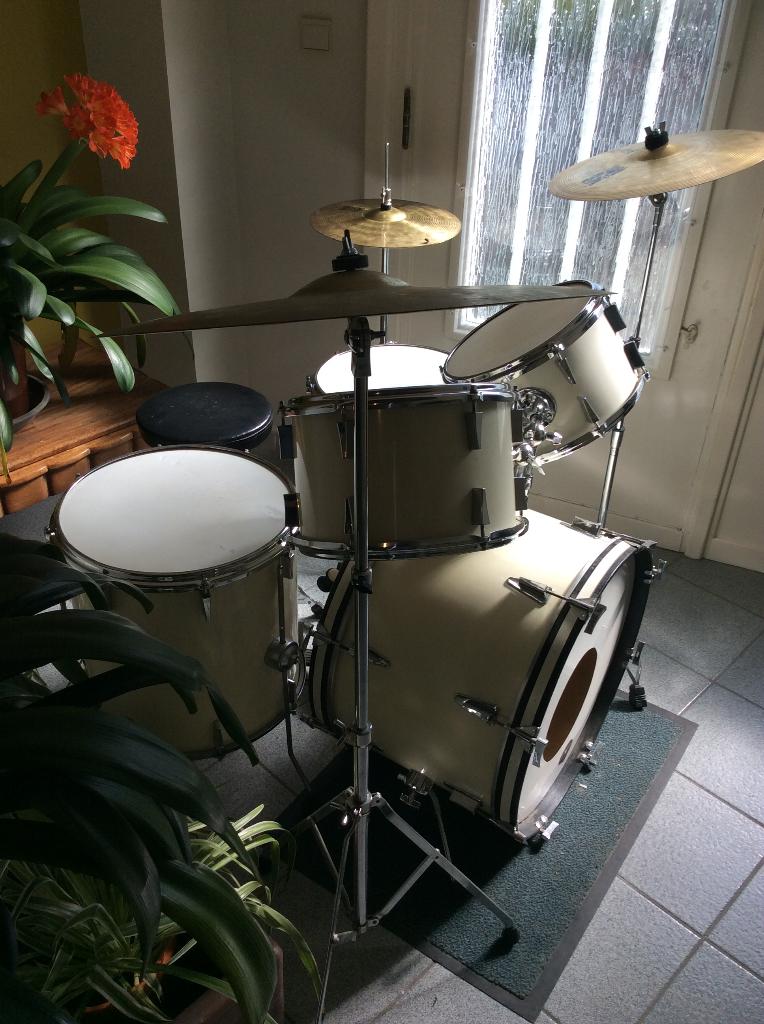 kit de batterie avec cymbales, Enlèvement, Utilisé, Autres marques