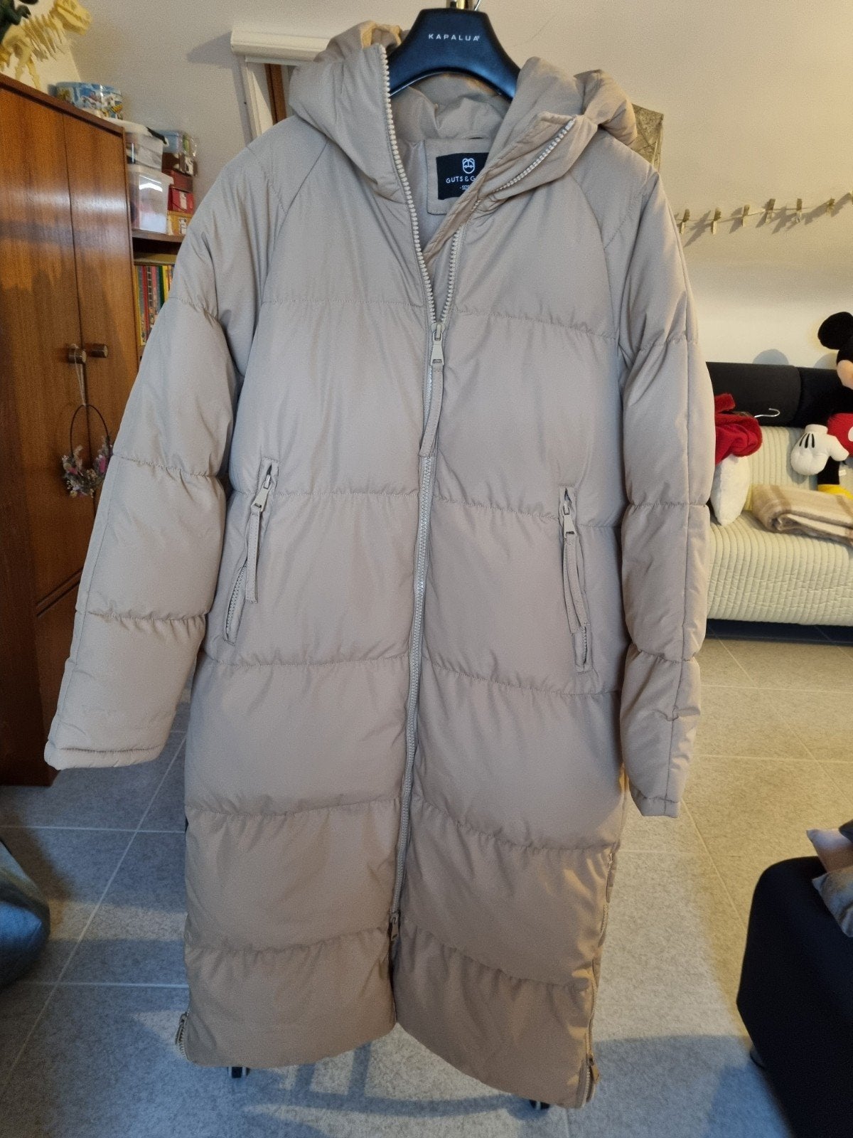 Fluffy winterparka, Guts en Gusto, Ophalen, Zo goed als nieuw, Beige