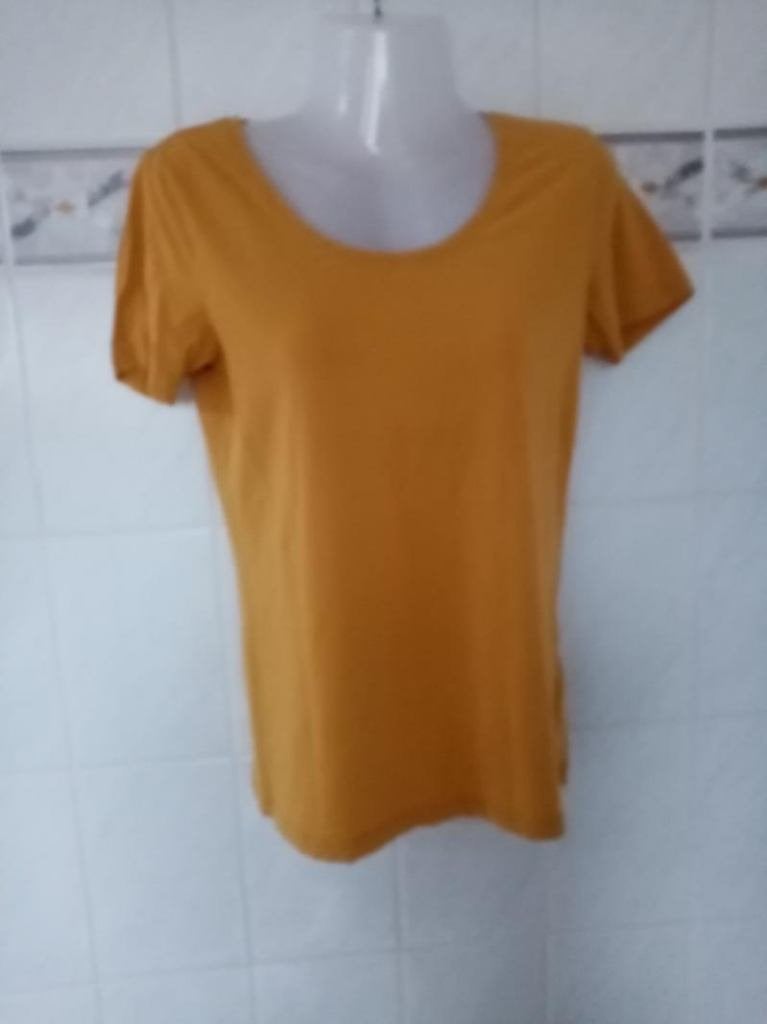 C&A : mosterdgeel oker geel katoenen t-shirt slim fit mt M, Kleding | Dames, Maat 38/40 (M), Geel, Ophalen of Verzenden, Zo goed als nieuw