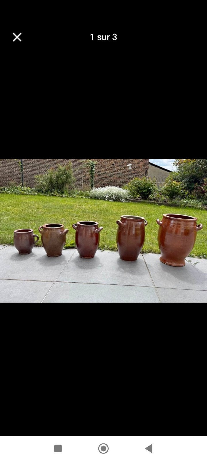 Pots en terre cuite poterie de Bouffioulx., Jardin & Terrasse, Enlèvement, Poterie
