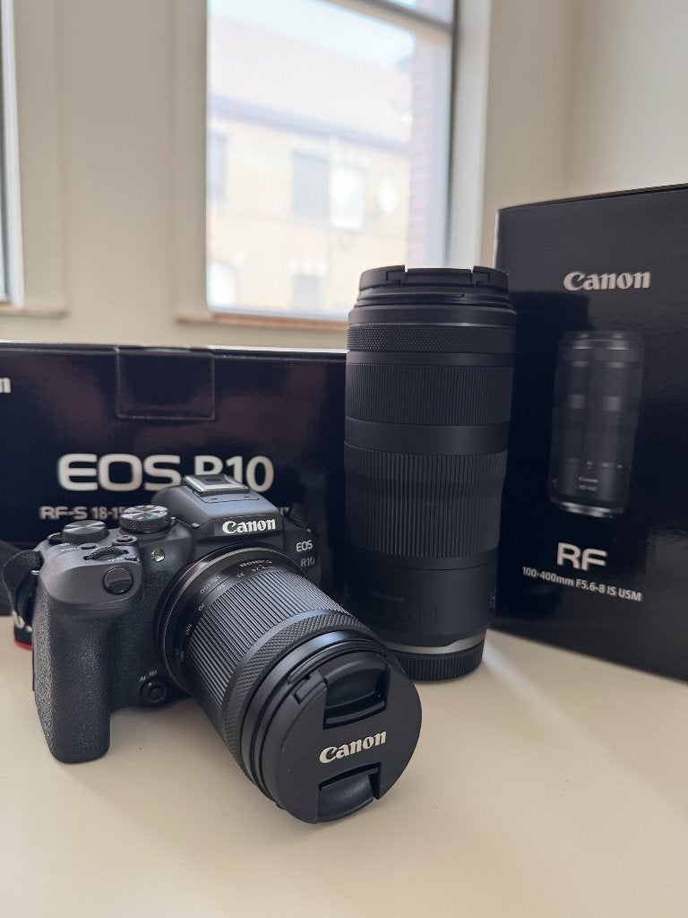 Canon EOS R10 met RF-S 18-150 en RF 100-400, Ophalen, Canon, Screenprotector, Beeldstabilisatie