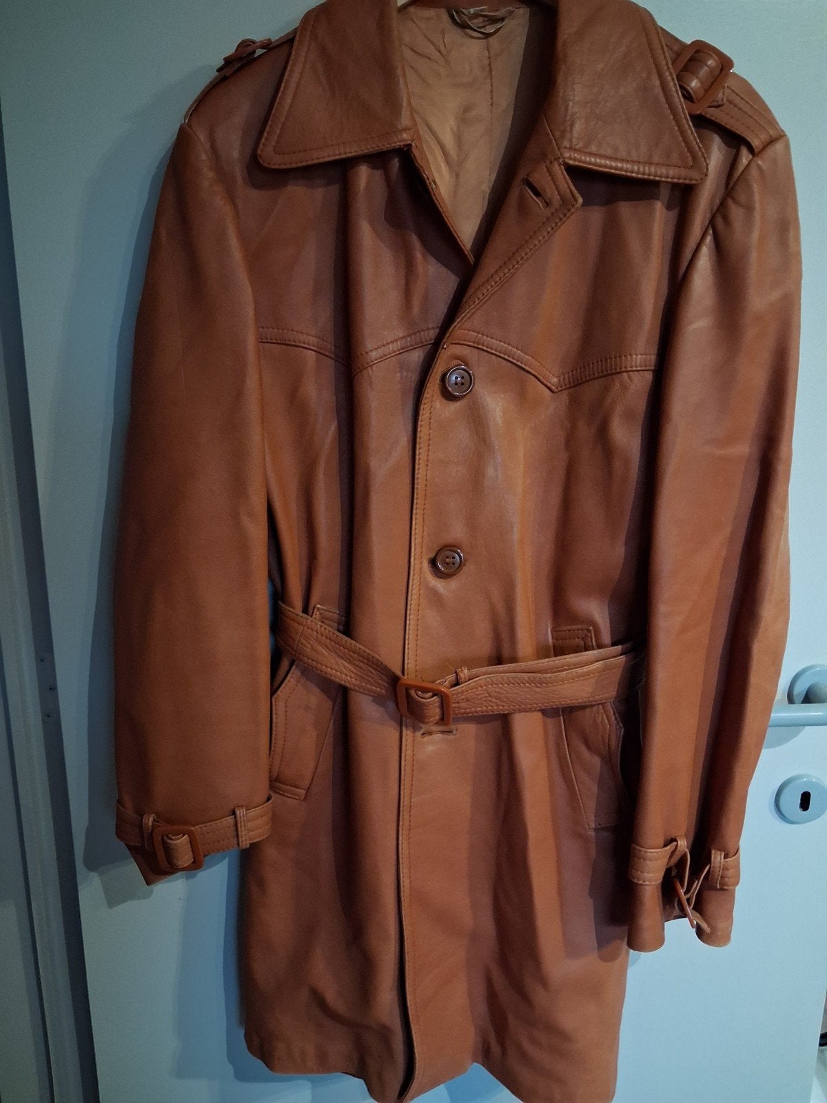 een lederen jas maat 44, Kleding | Dames, Ophalen of Verzenden, Maat 42/44 (L), Oranje