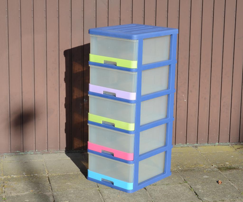 Opbergbox - curver stijl blauw, Huis en Inrichting, Woonaccessoires | Prullenbakken, Ophalen